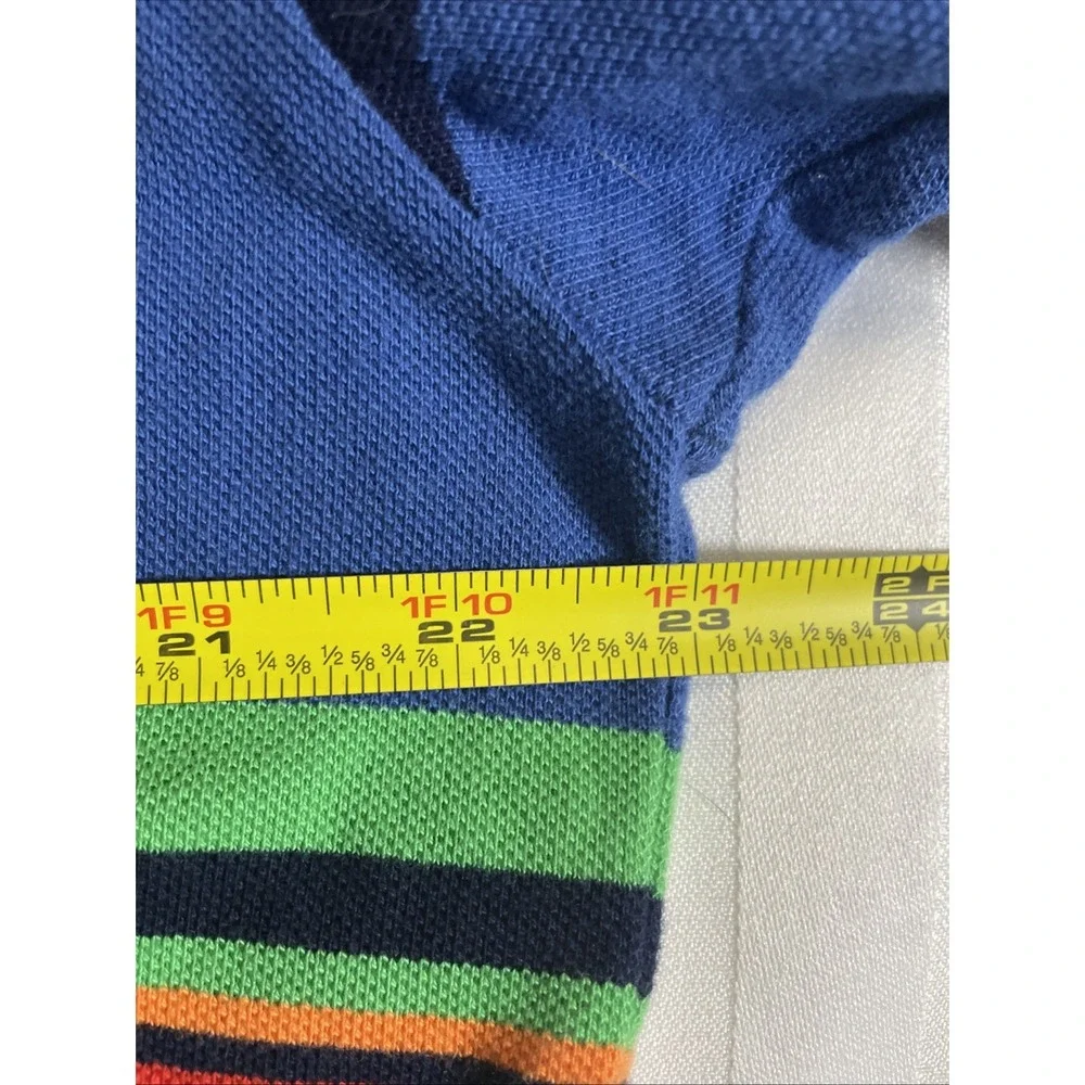 Vintage Polo By Ralph Lauren Polo Golf Shirt Men's Sz L Striped Orange Pony Logo